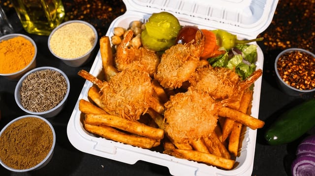 Jumbo Shrimp with Fries.