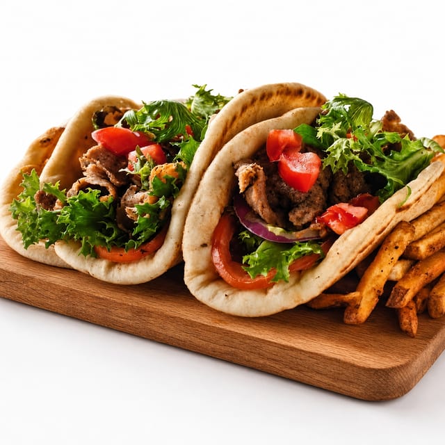 Kids Chicken or Lamb over Pita.