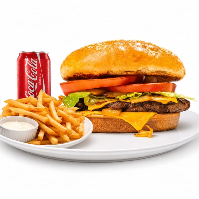 Kids Burger Combo.