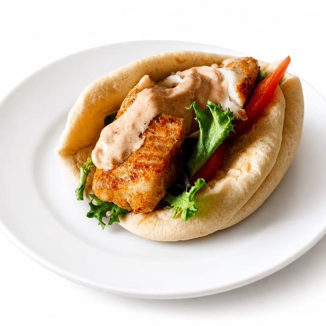 Tilapia Fish on Pita.