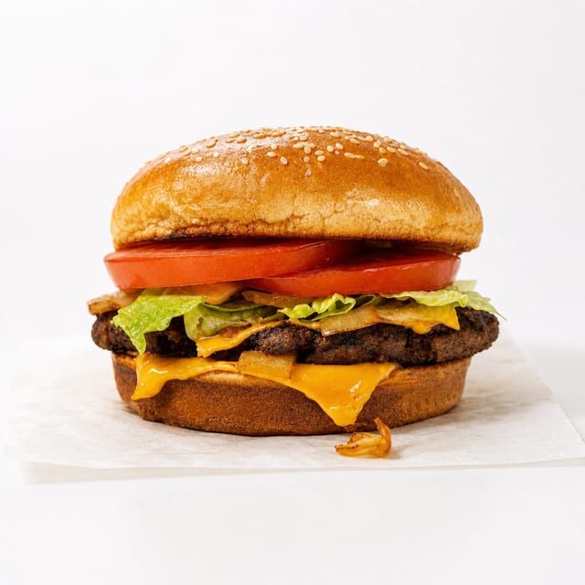 Chapli Kabab Burger Meal.