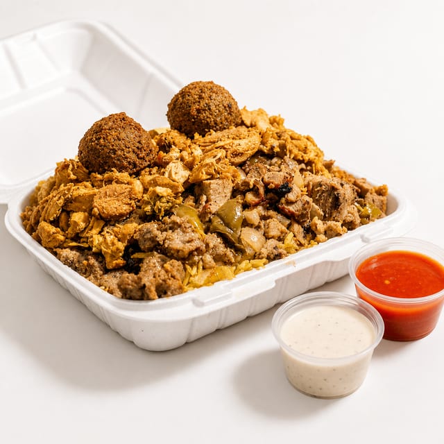 Mix Gyro with Falafel.