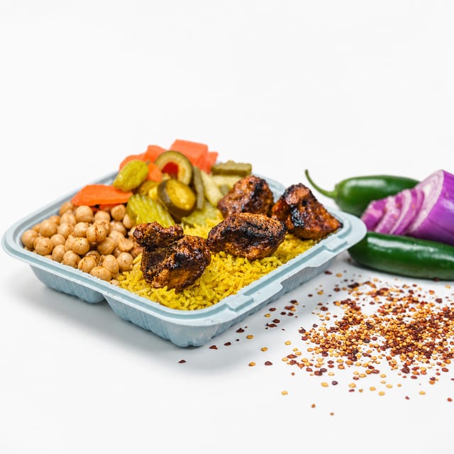Lamb Tikka with Rice.