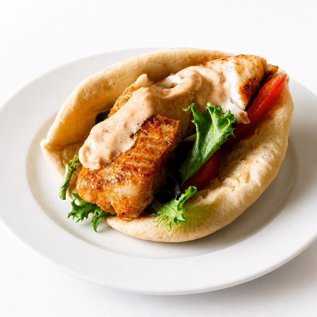 Tilapia Fish on Pita.