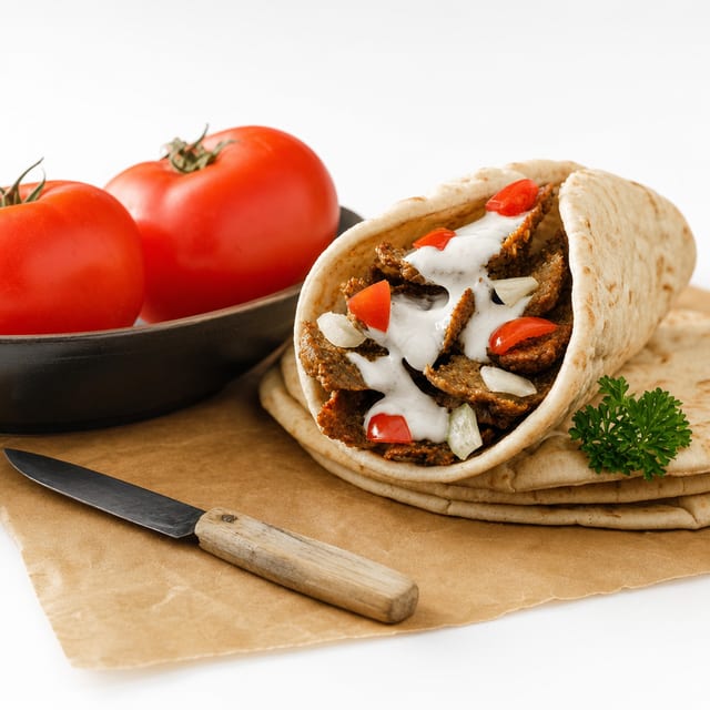 Lamb Gyro on Pita.