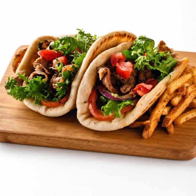 Kids Chicken or Lamb over Pita.