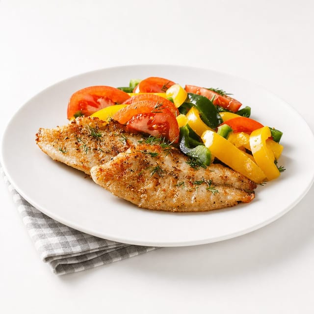 Tilapia Fish with Salad.