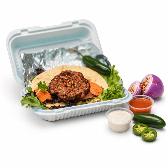 Chapli Kabab on Pita.