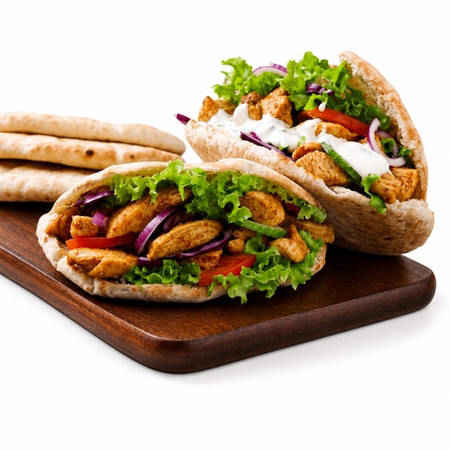 Chicken Gyro on Pita.