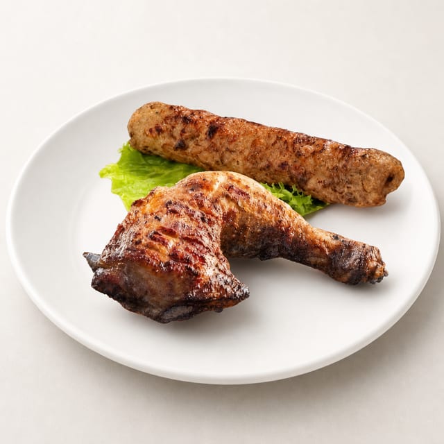 Chicken Leg & Chicken Kofta.