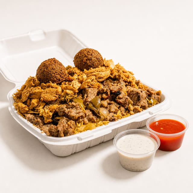 Mix Gyro with Falafel.