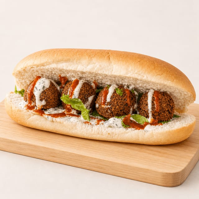 Hoagie with Falafel.
