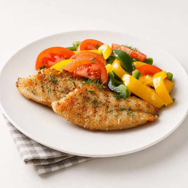 Tilapia Fish with Salad.