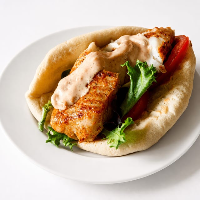 Tilapia Fish on Pita.