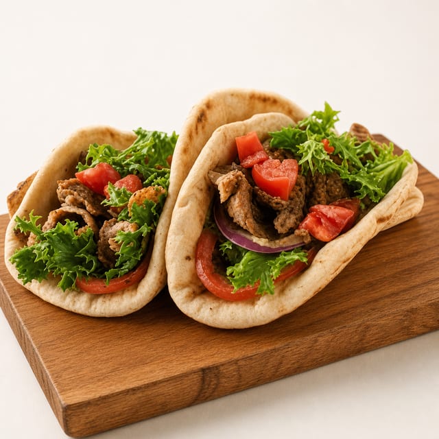 Kids Chicken or Lamb over Pita.