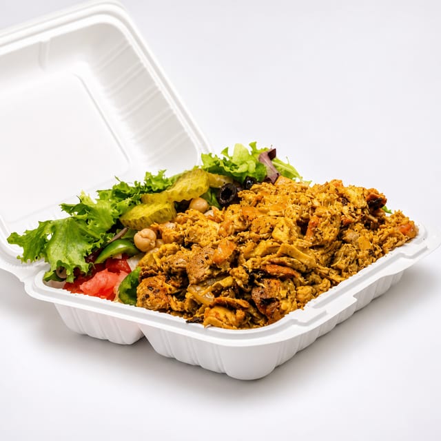 Chicken Gyro over Rice.