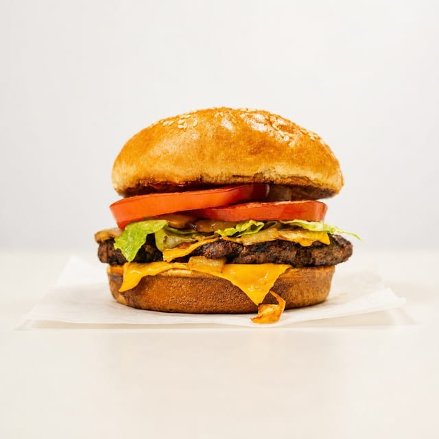 Chapli Kabab Burger Meal.