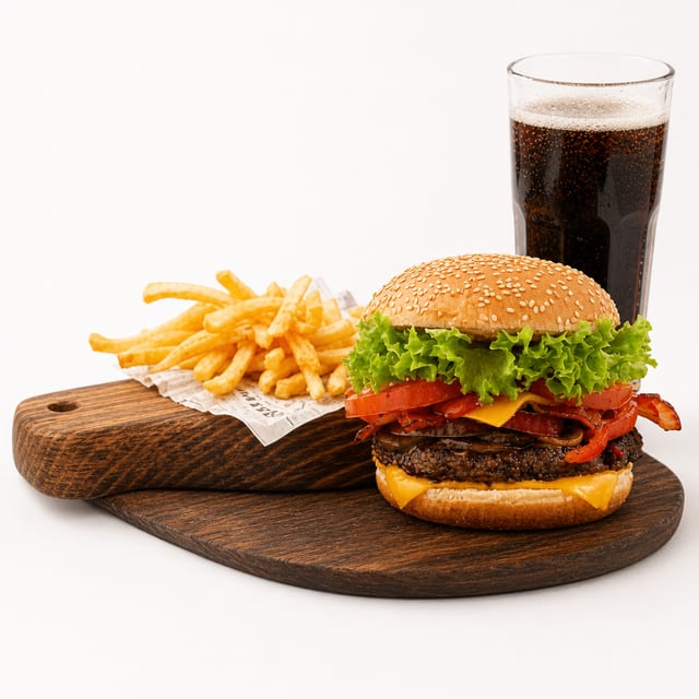 Double Cheese Burger Combo.