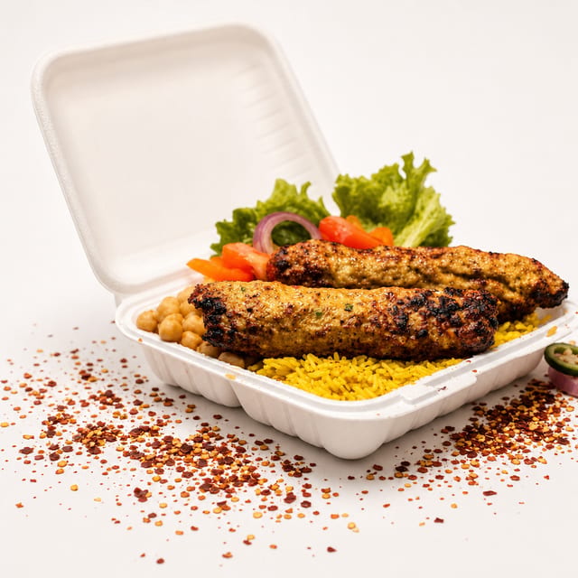 Chicken Kofta with Rice.