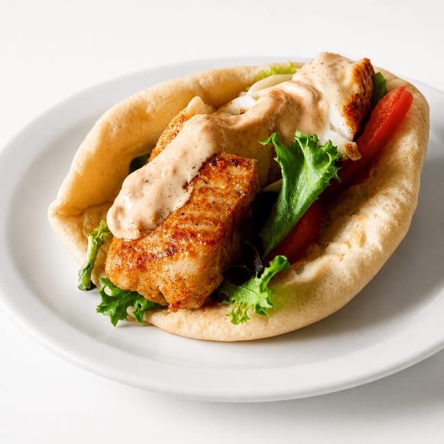 Tilapia Fish on Pita.