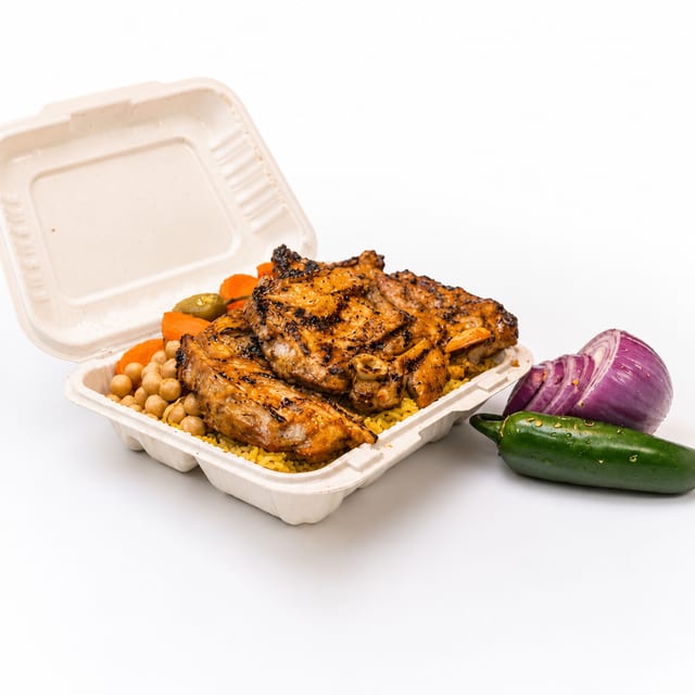 Lamb Chops with Rice.