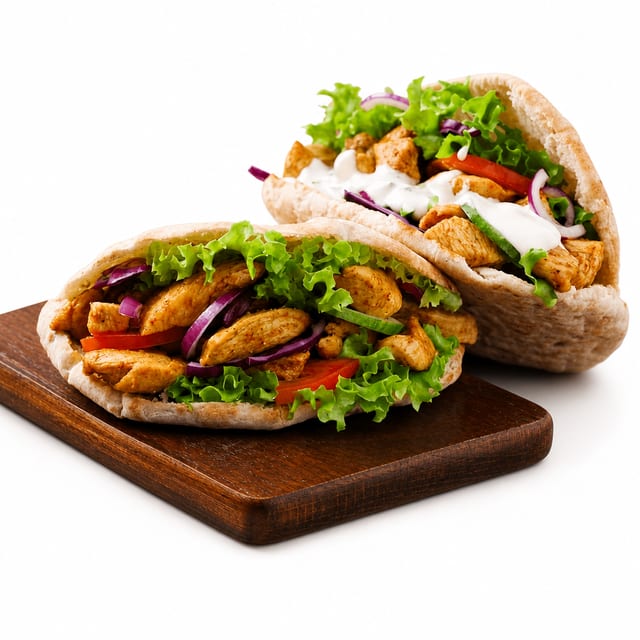 Chicken Gyro on Pita.