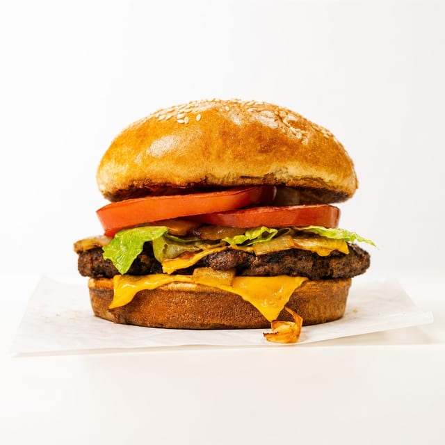 Chapli Kabab Burger Meal.