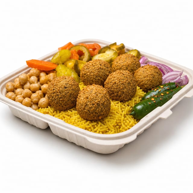 Falafel with Rice.