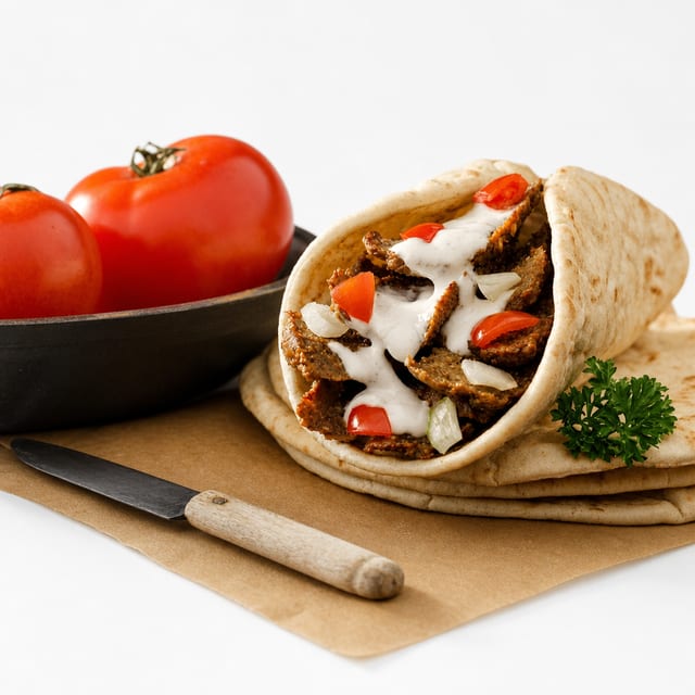 Lamb Gyro on Pita.