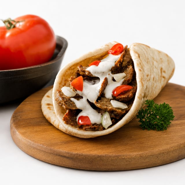 Lamb Gyro on Pita.