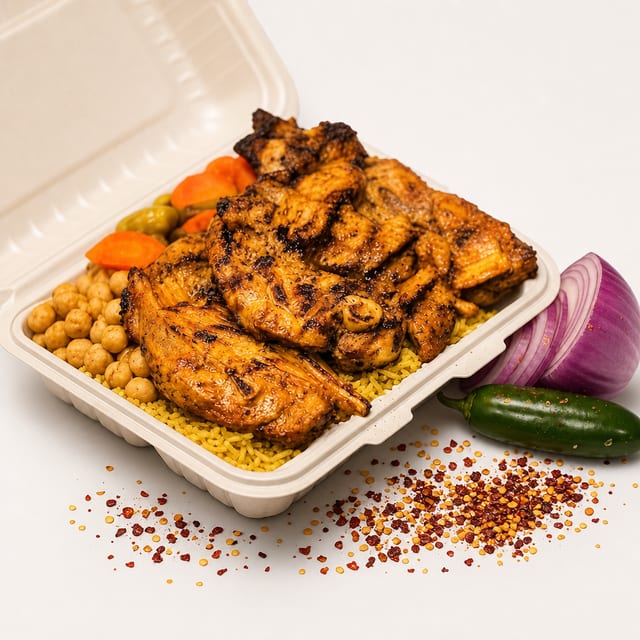 Mix Grill with Rice.