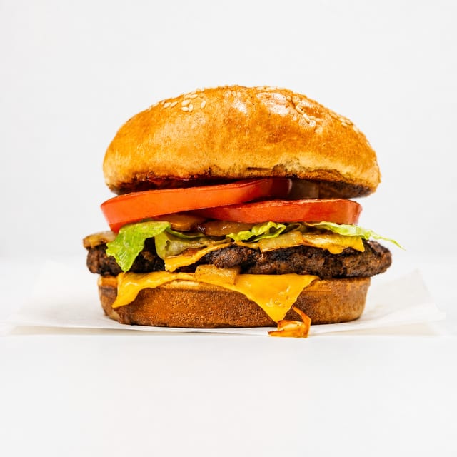 Chapli Kabab Burger Meal.