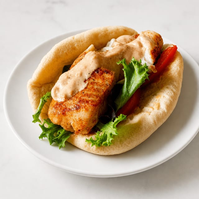 Tilapia Fish on Pita.