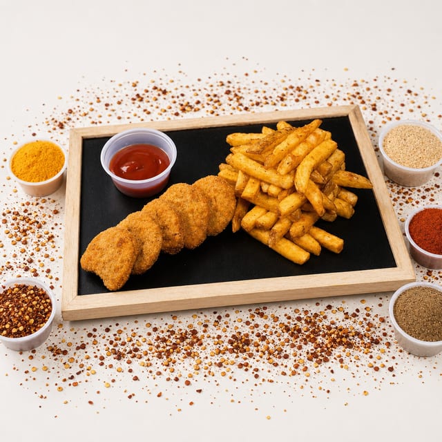 Nuggets with Fries & Drink.