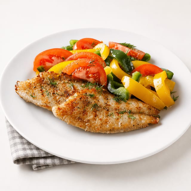 Tilapia Fish with Salad.