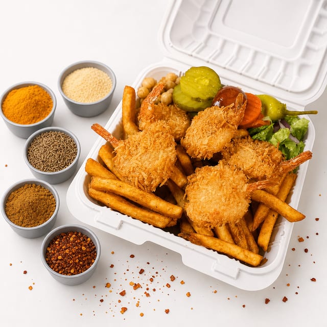 Jumbo Shrimp with Fries.
