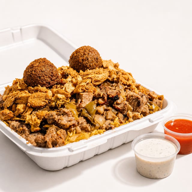 Mix Gyro with Falafel.