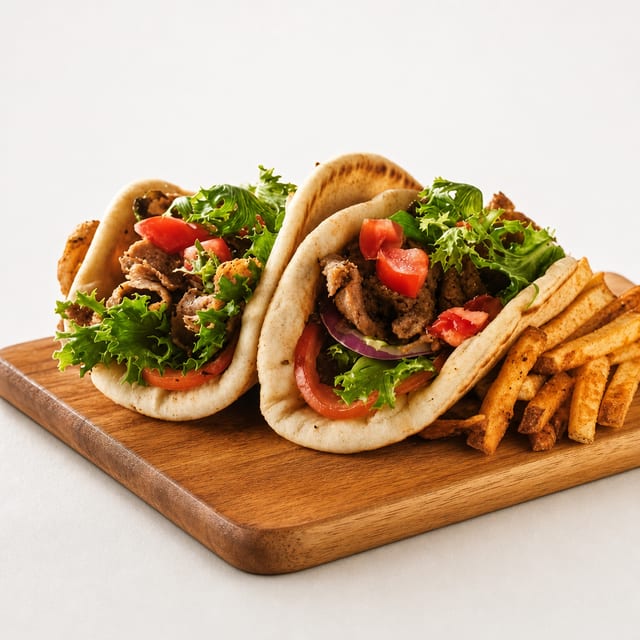 Kids Chicken or Lamb over Pita.