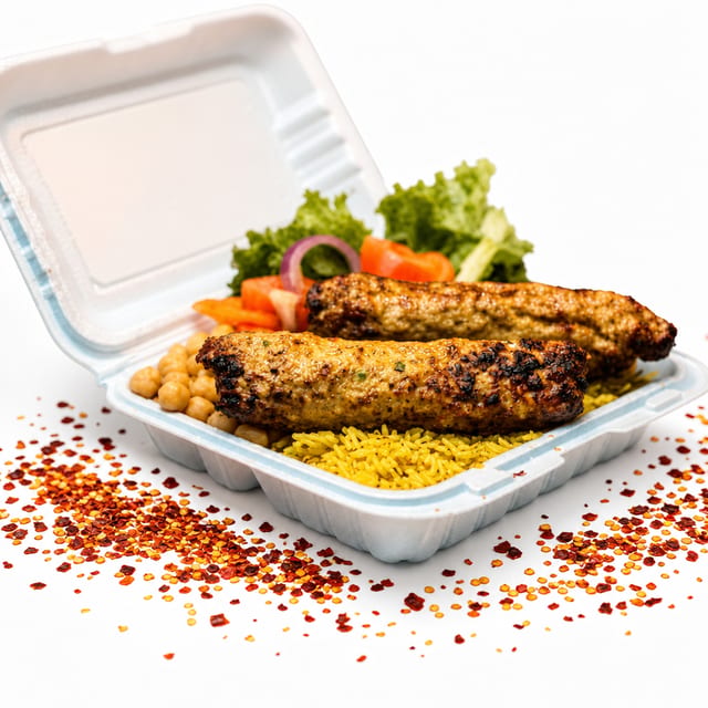 Chicken Kofta with Rice.
