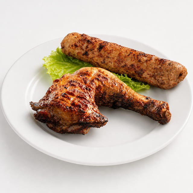 Chicken Leg & Chicken Kofta.