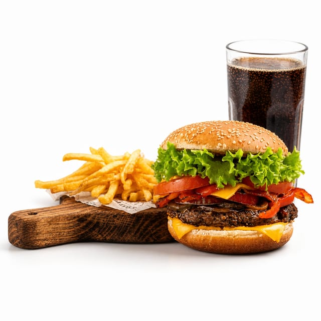 Double Cheese Burger Combo.